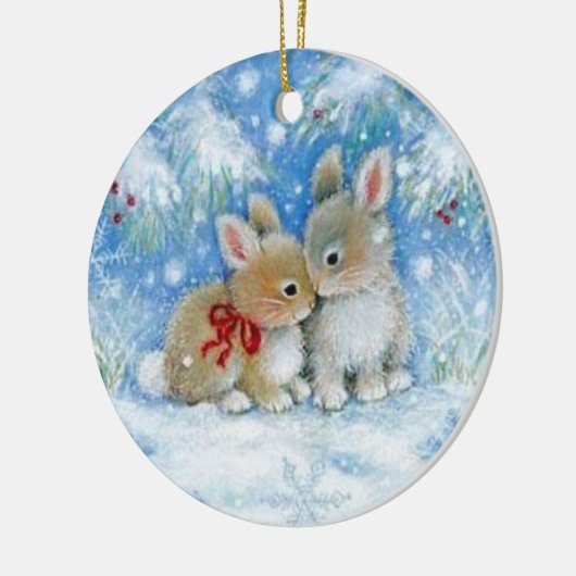 Bunnies Keramisch Ornament (Links)