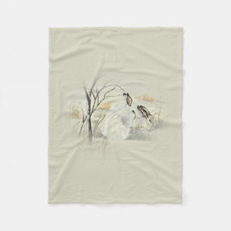 Bunnies/konijnen Fleece Deken