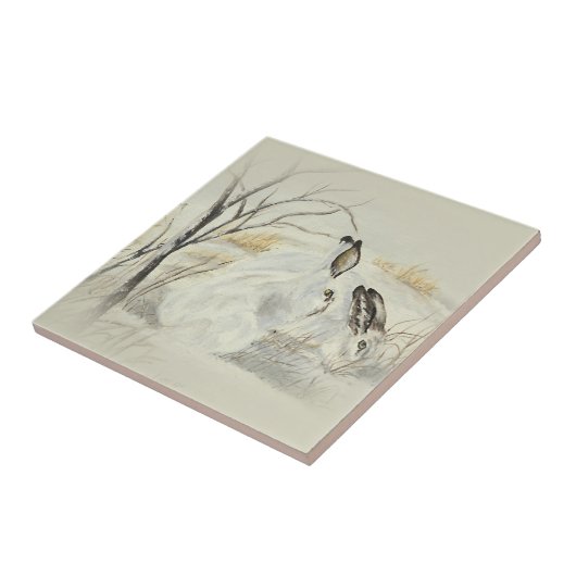 Bunnies/konijnen Tegeltje (Zijkant)