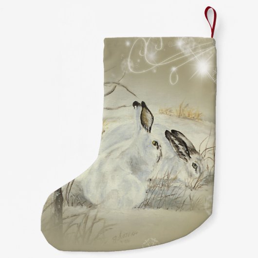 Bunnies/konijnenstooking Kleine Kerstsok (Achterkant)