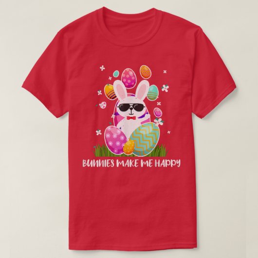 BUNNIES MAKEMEHAPPY Bunny Rabbit Girl Kind Sunday T-shirt (Design voorkant)