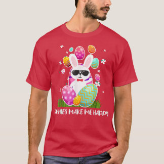 BUNNIES MAKEMEHAPPY Bunny Rabbit Girl Kind Sunday T-shirt