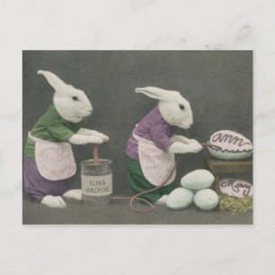 Bunnies maken het Briefkaart van de eieren