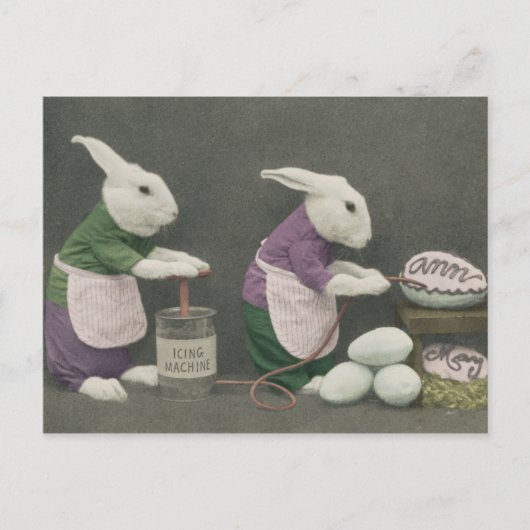 Bunnies maken het Briefkaart van de eieren (Voorkant)