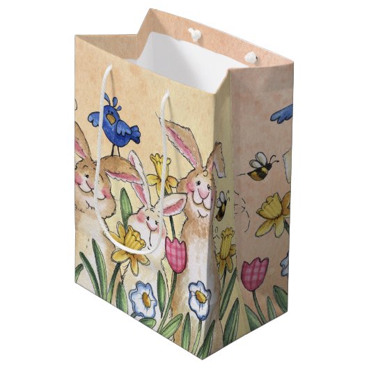 Bunnies Medium Cadeauzakje (Voorkant Gekanteld)