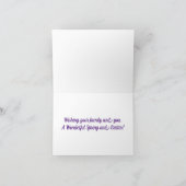 Bunnies met Daisies Pasen Feestdagen Kaart (Binnen)