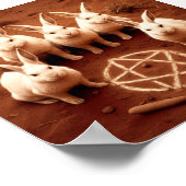 Bunnies met Pentagram Poster (Hoek)