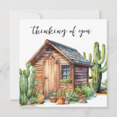 Bunnies met Saguaro Cactus Cottage Kaart (Voorkant)