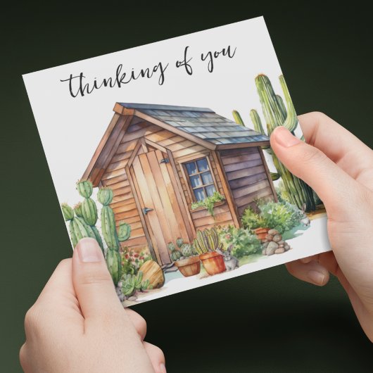 Bunnies met Saguaro Cactus Cottage Kaart