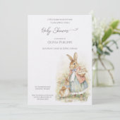 Bunnies mummie Baby shower Kaart (Staand voorkant)