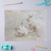 Bunnies - olieverfstijl weefselpapier tissuepapier (Craft)