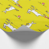 Bunnies on a Yellow Background Cadeaupapier (Hoek)