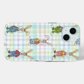 Bunnies on Checkered Background, by Natasha Us Case-Mate iPhone Case (Achterkant (horizontaal))