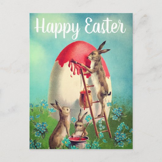  Bunnies Paaspaaspaaspasta Briefkaart (Voorkant)