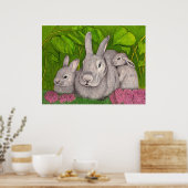 Bunnies Poster (Keuken)