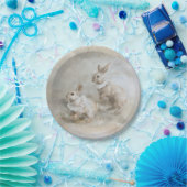 Bunnies - Ronde papieren Borden Papieren Bordje (Feest)