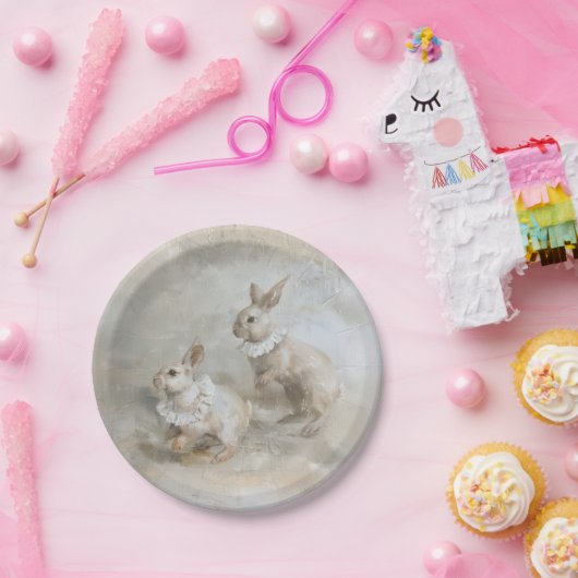 Bunnies - Ronde papieren Borden Papieren Bordje (Feest)