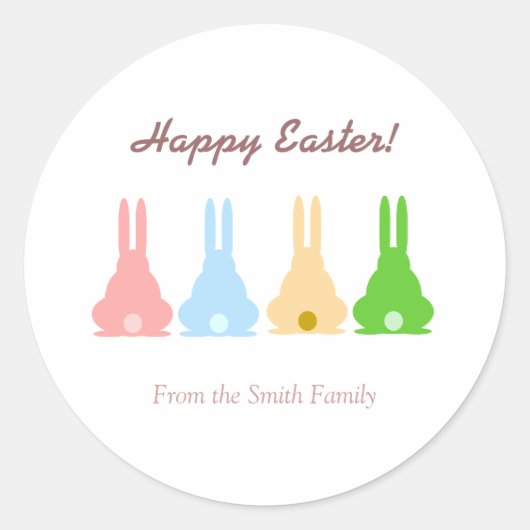 Bunnies Ronde Sticker (Voorkant)