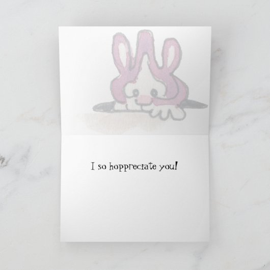 Bunnies: Thanks a Hole Bunch Bedankkaart (Binnen)