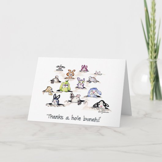 Bunnies: Thanks a Hole Bunch Bedankkaart (Voorkant)