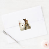 Bunnies Vierkante Sticker (Envelop)