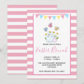 Bunnies, Vlinders & Daisies Paasbrunch Kaart (Voorkant / Achterkant)