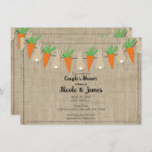 Bunnies & Wortelen Pasen Bruids Koppels Douche Kaart (Voorkant / Achterkant)