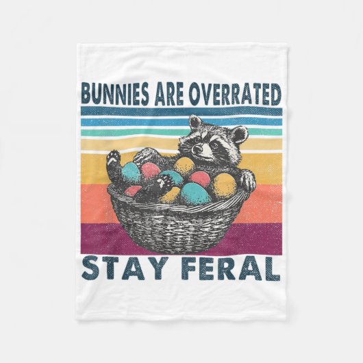 Bunnies zijn overschat verblijf Feral Grappig Pase Fleece Deken (Voorkant)