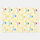 Bunnige gezichten en poetsafdrukken van papierblad inpakpapier vel (Voorkant 2)