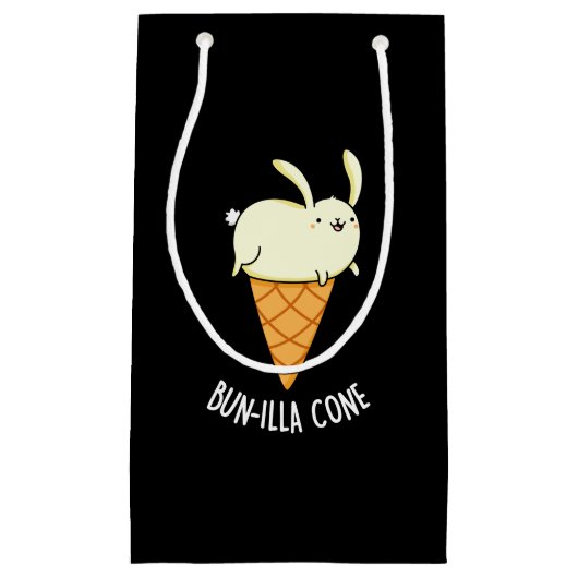 Bunnilla Cone Funny Bunny Vanilla Dark BG Klein Cadeauzakje (Voorkant)
