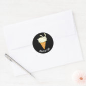 Bunnilla Cone Funny Bunny Vanilla Dark BG Ronde Sticker (Envelop)
