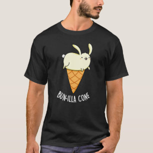 Bunnilla Cone Funny Bunny Vanilla Dark BG T-shirt