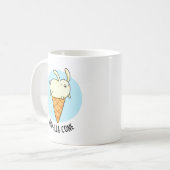 Bunnilla Cone Funny Bunny Vanilla Ice Cream Pun Koffiemok (Voorkant links)