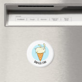 Bunnilla Cone Funny Bunny Vanilla Ice Cream Pun Magneet (Insitu (Vaatwasser))
