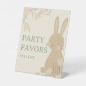 Bunny 1e verjaardagsfeestje gunsttafel reclamebord met voetstuk (Voorkant)