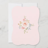 Bunny 1st Birthday Blush Pink Gold Floral Kaart (Achterkant)