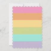 Bunny 1st Birthday Invitations Girls Kaart (Achterkant)