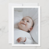 Bunny 1st Birthday Photo Invitation White ballon Kaart (Achterkant)