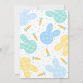 Bunny 6e Verjaardagsfeest Spring Boy Bunny Verjaar Kaart (Achterkant)