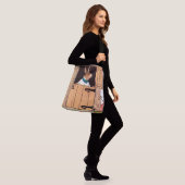 Bunny aan de deur print crossbody tas (Op model)