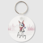 Bunny aangepaste naam sleutelhanger (Achterkant)