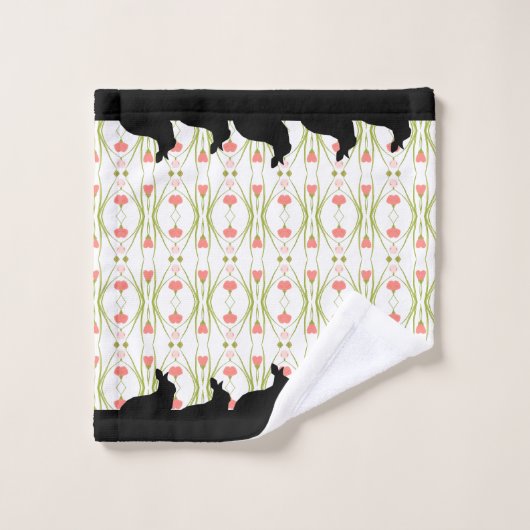 Bunny Accented Decorative Spring Bad Handdoek (Wasdoekje)