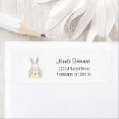 Bunny Address Label, Rabbit, Natuur Etiket (Insitu)