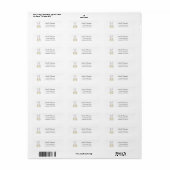 Bunny Address Label, Rabbit, Natuur Etiket (Full Sheet)