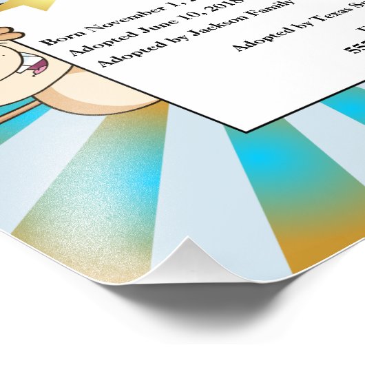 Bunny Adoption Certificate Foto Afdruk (Hoek)