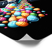 Bunny Airplane Easter Egg Mannen Kinder Jongens Ea Poster (Hoek)