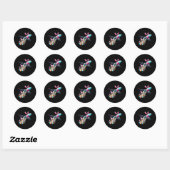 Bunny Airplane Easter Egg Mannen Kinder Jongens Ea Ronde Sticker (Vel)