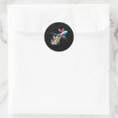 Bunny Airplane Easter Egg Mannen Kinder Jongens Ea Ronde Sticker (Tas)