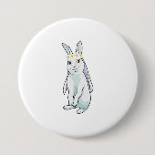 Bunny als Bride met de grote bloemen Ronde Button 7,6 Cm (Voorkant)