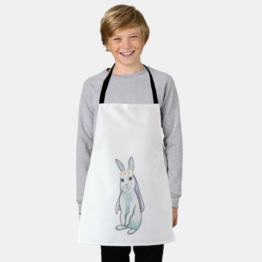 Bunny als Bride met de grote bloemen Schort (Gedragen)